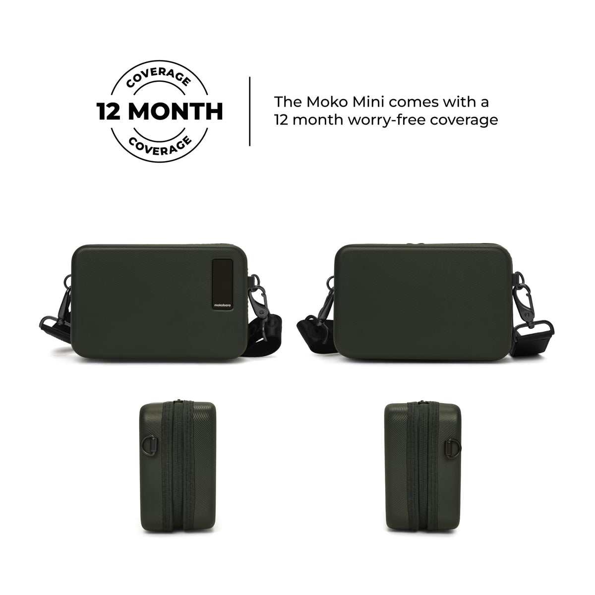 MOKOBARA Moko Mini Sling Bag Hard Shell Travel Crossbody Pouch Black