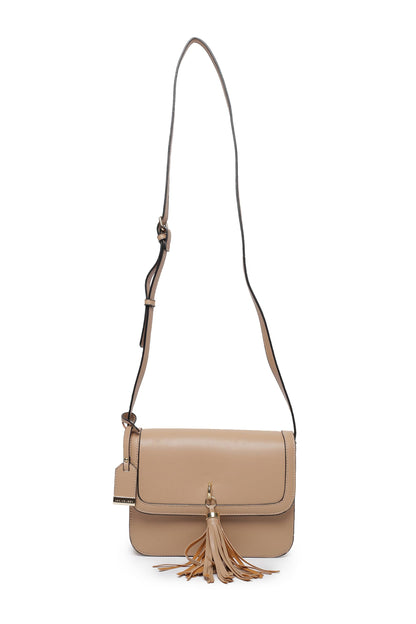 Van Heusen womens Western Sling Bag with tassle (Beige)