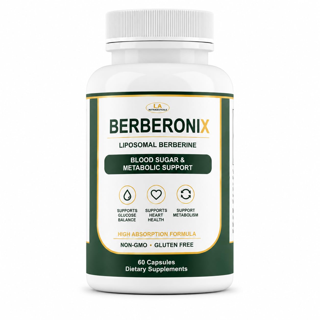 Berberonix™ Berberine 500 mg Capsules | Supports Healthy Blood Sugar Levels & Metabolism | High Strength Herbal Extract | Daily Wellness Supplement | 60 Veg Capsules