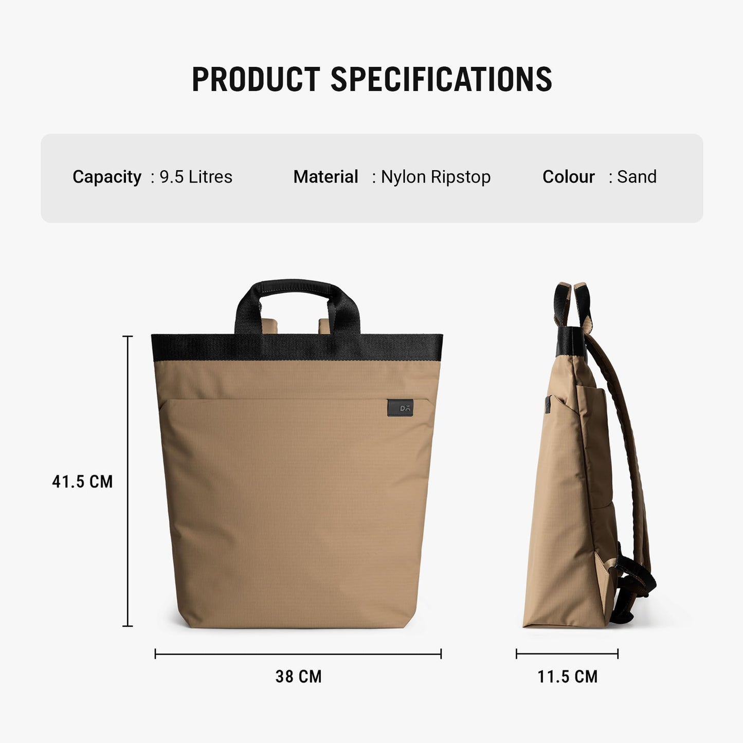 DailyObjects Water Resistant Pivot Carrypack Bag for Men & Women|Fits 13/14/15.6 inch Laptop/Macbook Pro/Air|Lightweight| Backpack (21L)|Office Use/Travel|Multi Pocket|Adjustable Shoulder Strap-Beige