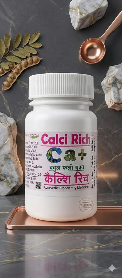 Riddhi Healthcare Calci Rich with Magnesium and Vitamin D3 | Supports Strong Bones | Maintains Healthy Calcium Levels & Better Absorption | Promotes Bone Strength & Density | Overall Bone Health | 60 Tablets