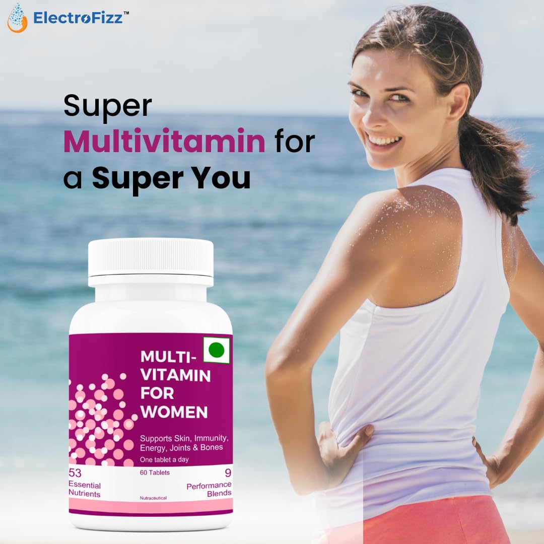NutriEkspert Multivitamin for Women. Minerals, Anti-Oxidants,Green Tea, 53 Essential Nutrients,9 Performance Blends. Joints & Bones,Weight Management,Immunity,Fitness Performance-60 Tablets