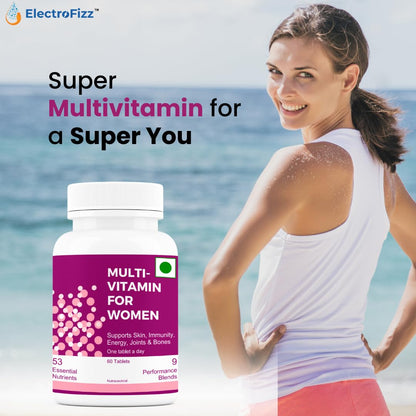 NutriEkspert Multivitamin for Women. Minerals, Anti-Oxidants,Green Tea, 53 Essential Nutrients,9 Performance Blends. Joints & Bones,Weight Management,Immunity,Fitness Performance-60 Tablets