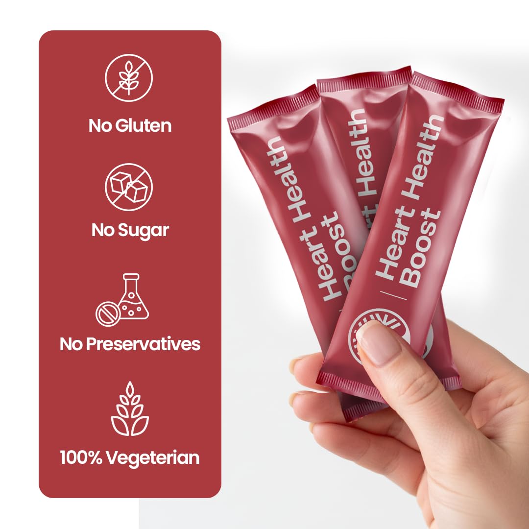 Nutrazen Heart Health Boost | L-Arginine, L-Citrulline Malate, Beetroot & Garlic Extract | Supports Healthy Circulation, Vitality & Energy | With Liposomal Vitamin C & Glutathione Antioxidant Formula | 30 Sachets
