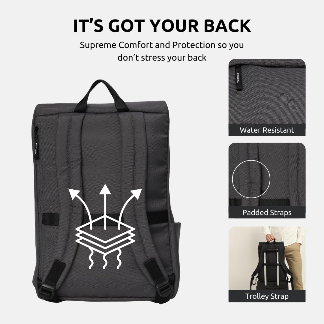 The Gusto Globetrotter Backpack | Stylish Laptop Bag for 15.6 Inch Lapt- image 2