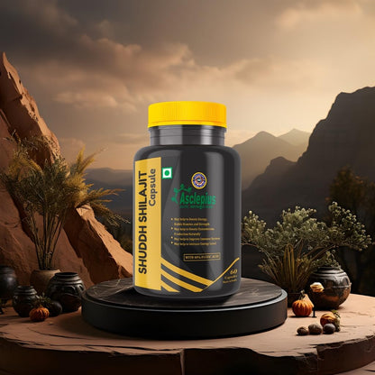 Kirti Health Care Shuddh Shilajit Capsule Ayurvedic Herbal Extract and Traditional Dietary Supplement for Daily Stamina and Wellness, 60 Capsules