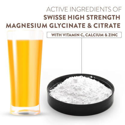 Swisse Magnesium Glycinate & Citrate Powder - Maximum Absorption (Australia's No.1 Magnesium Supplement, Manufactured In Australia) Supports Muscle Health, Post Workout Muscle Recovery & Restful Sleep - 90Gm