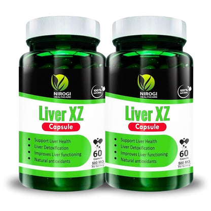 Nirogi healthcare - Natural Supplement Liver XZ Revive Your Liver Ayurvedically Capsule (Pack of 2)