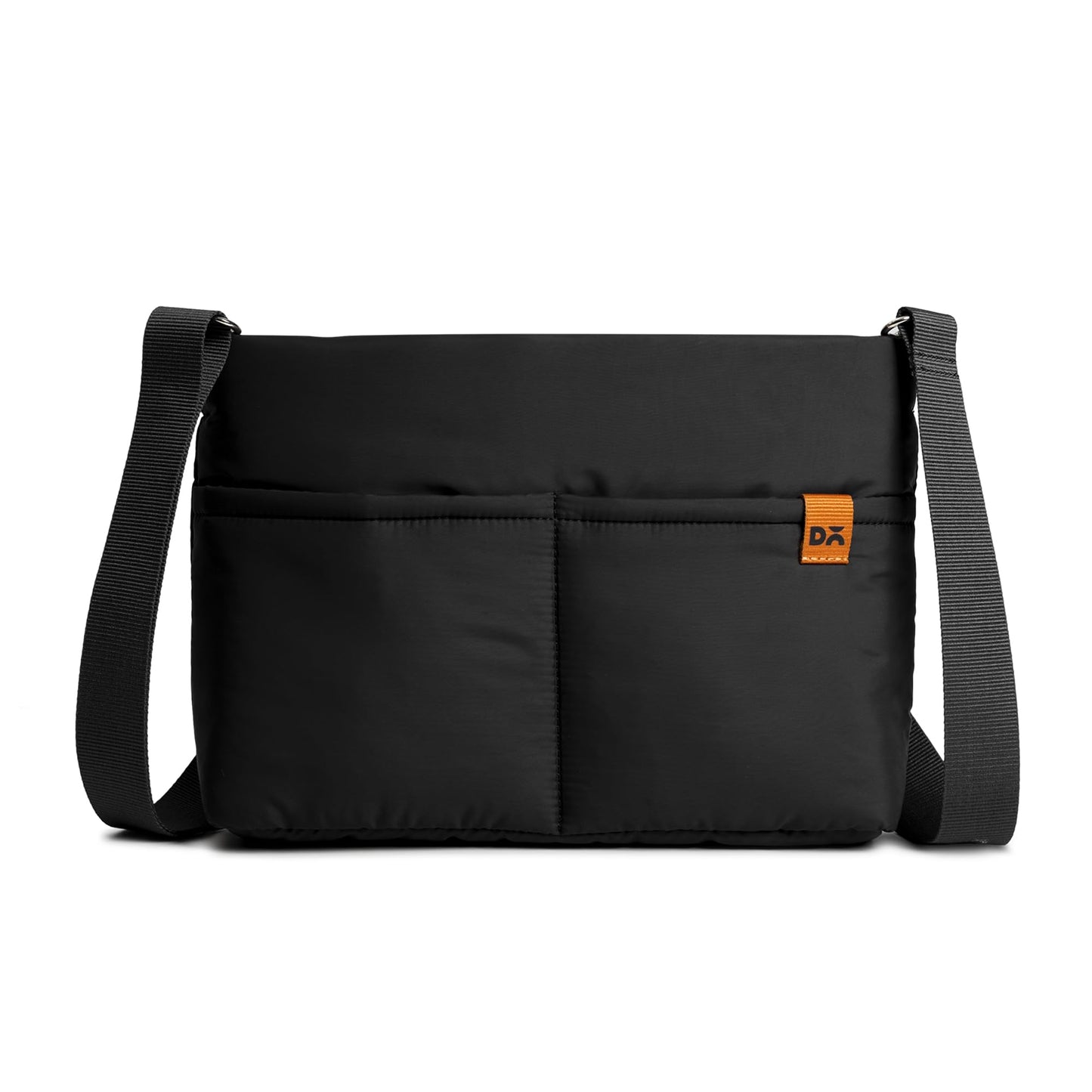 DailyObjects Retreat Sling Crossbody Bag For Girls, Men and Women| | One Spacious Main Zippered Compartment and Two Deep Slip Pockets | Detachable Strap - Carbon Black