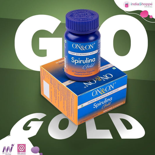 On n On Spirulina Gold 60 Vegetarian Capsules, Elements Wellbeing Spirulina Gold 60 Vegetarian Capsules