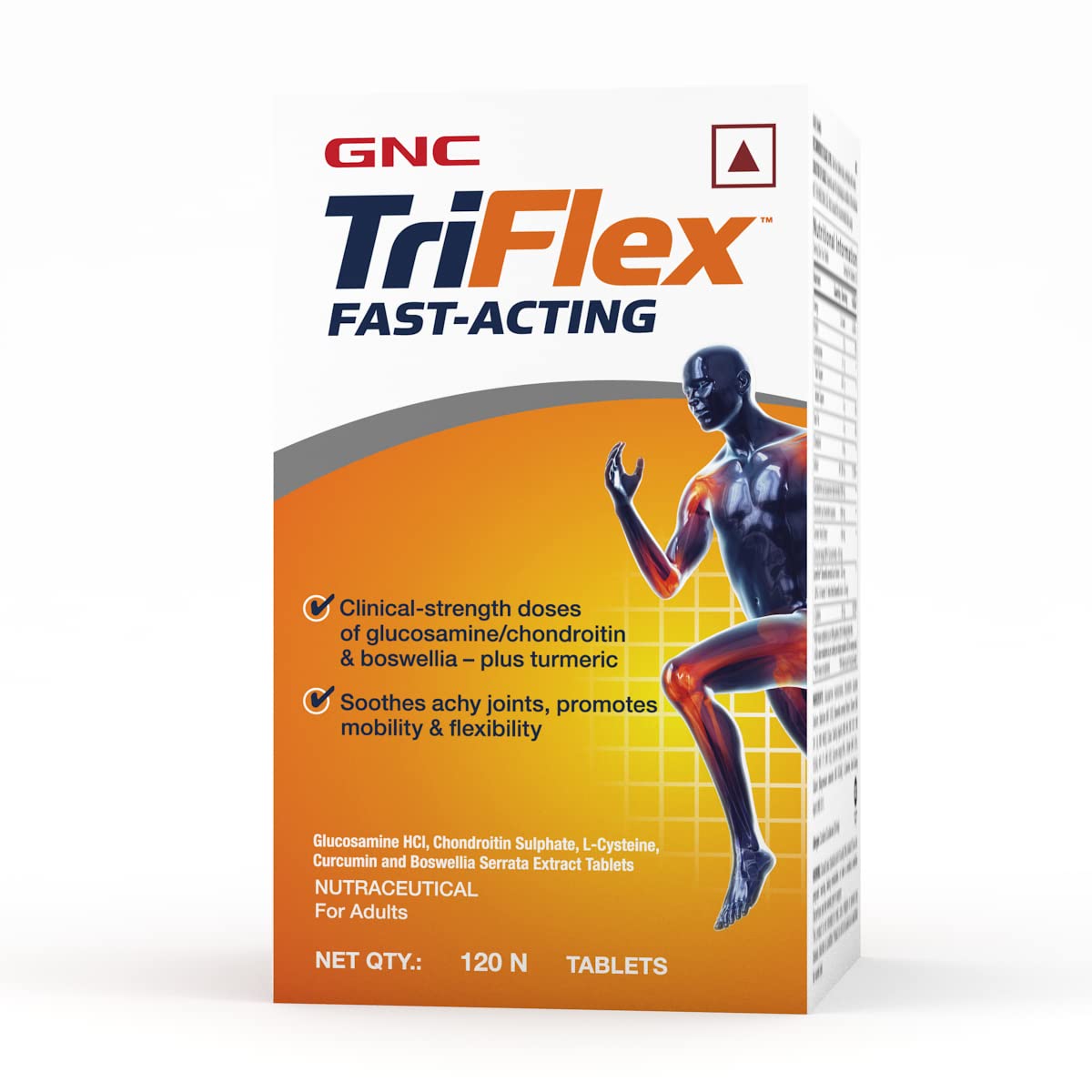 GNC TriFlex Fast Acting | 120 Caplets | 7X Better Joint Health | Soothe- image 2