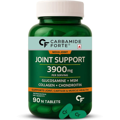 Carbamide Forte Glucosamine + Calcium Tablets – 90 + 60 Tablets with Collagen, Chondroitin, MSM, Magnesium, Zinc, K2-MK7 & B12