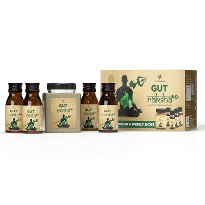 SK Gut Raksha | Ayurvedic Gut Health Supplement (5 in 1 pack) | Made In India | All in one Digestive-Care Solution | No Artificial Colors, Flavours & Sugars | Improves Gut Health