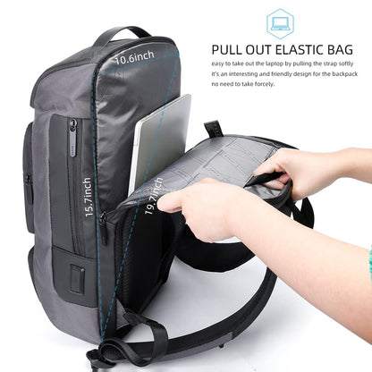 BANGE Laptop Backpack，Business Travelling Backpack with USB Charger Por- image 4