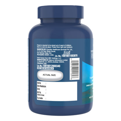 GNC 1500 Mg Triple Strength Fish Oil Mini Omega 3 Softgels For Men & Women| 60 Mini Softgels|540 MG EPA & 360 MG DHA|Improves Memory|Protects Vision|No Fishy Burps|For Men & Women |Formulated In USA