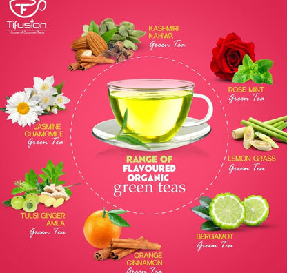 Tifusion Lemongrass Organic Green Tea for Boosting Metabolism & Immunity | Detox Tea for Weight Loss & Stress Relief | Whole Leaf Loose Herbal Tea (30 Tea Bags 30 Serving Cups)