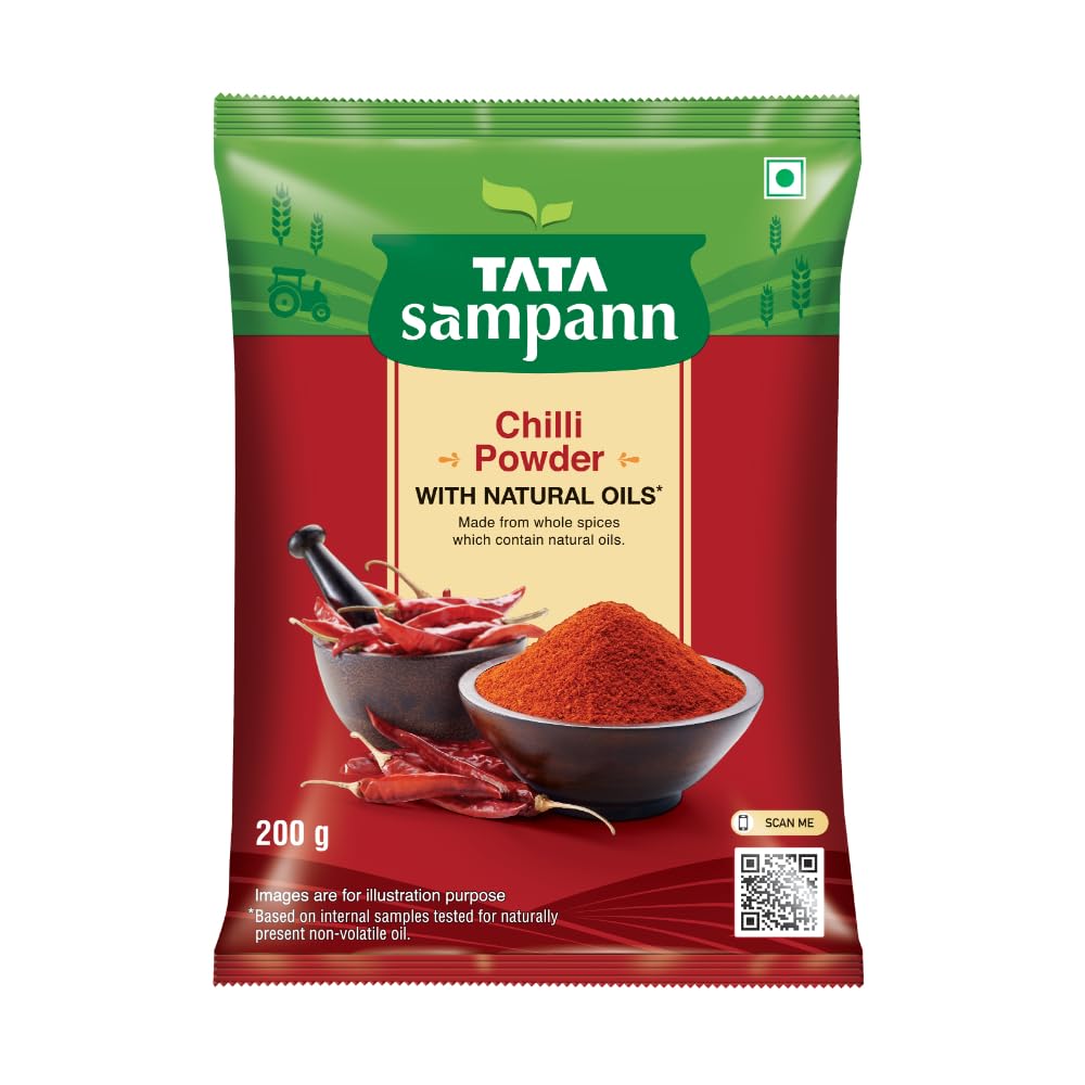 Tata Sampann Chilli Powder with Natural Oils, 200g, Lal Mirchi Powder, Mirchi Powder