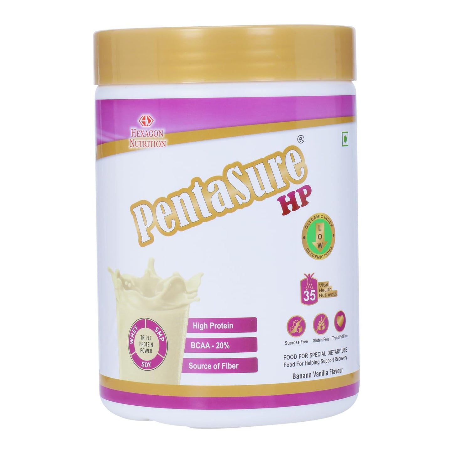 PENTASURE HP Whey Protein - Banana Vanilla 1 KG Jumbo Pack