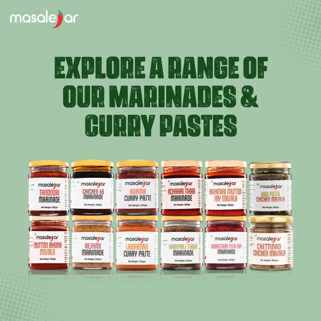 Masalejar Hariyali Marinade Masala 200g | Ready-to-Cook Chicken & Paneer Tikka Marinade | Green Tandoori Spice Mix