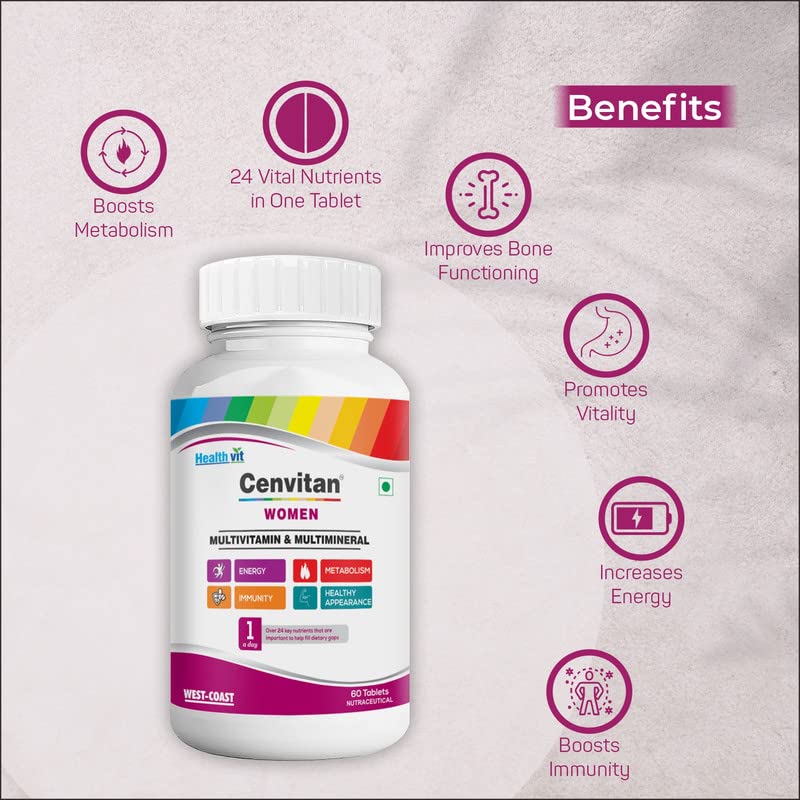 Healthvit Cenvitan Women (Multivitamin and Multimineral) - 60 Tablets