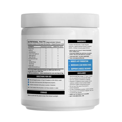 Wellcore - Pure Micronised Creatine Monohydrate Powder|(307 G,83 Servings)|Fruit Fusion|Rapid Absorption|Enhanced Muscle Strength & Power|Fast Recovery|Increased Muscle Mass