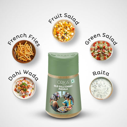 Orika Old Dilli Chat Masala - Premium Spice Blend, 100% Pure and Natural, Perfect for Flavoring Indian Snacks and Dishes, 80g