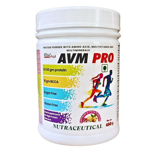 RITE AID HEALTH CARES AVM PRO Nutraceutical Protein Powder with Amino Acid, Multivitamins & Multiminerals | Nutritional Drink Mix to Help Support Daily Protein Supplement (480g)