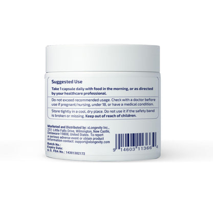 XLongevity C15:0 C17:0 Fatty Acid Supplement - 170 mg daily Pentadecanoic Acid and Heptadecanoic Acid Odd-Chain Essential, Good Fat, All Vegan, HPMC | Complements Omega-3 for Cellular Benefits, Mitochondrial Health