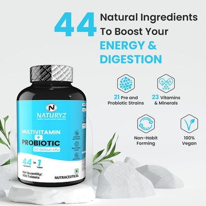 NATURYZ Highest Strength Daily Multivitamin with 50 Billion CFU Pre-Pro- image 7