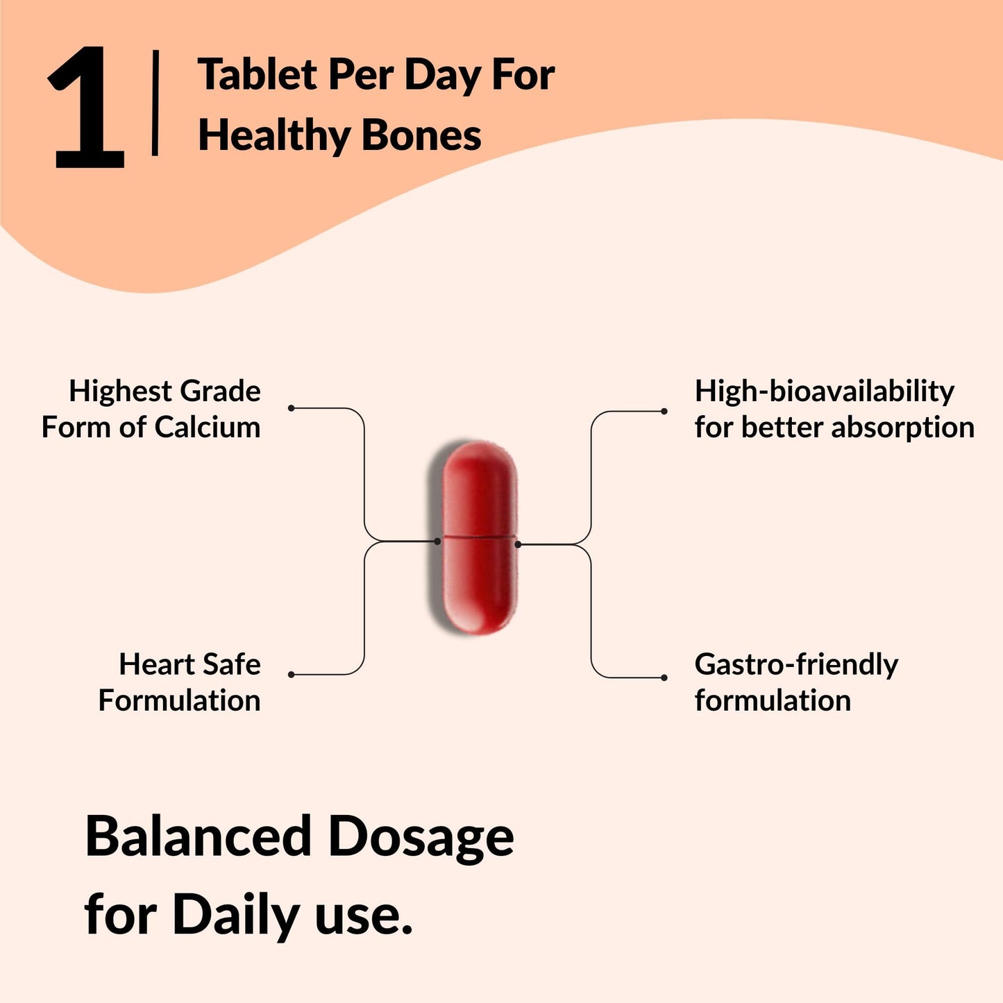 Zanskar Advanced Bone Health Tablet (60 Tablets) | Calcium, Vitamin D3, Vitamin K2, Collagen, Magnesium & Zinc (1200mg) | 100% Veg | Bone Health and Joint Support
