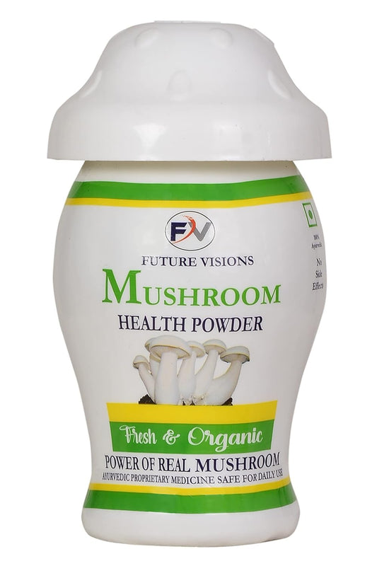 H HADDU Mushroom Health Powder For Men and Women | Fresh Organic | 100% Ayurvedic Weight Gainer | Net Weight 100g | Pack of 1