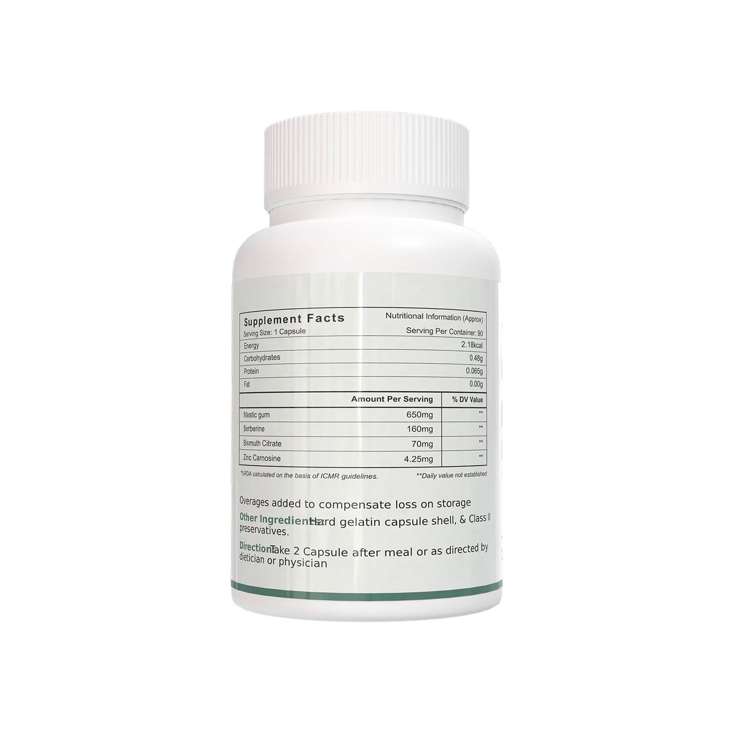 Autoimmunity Care H Pylori Care – Mastic Gum & Berberine Supplement for Gut Health | H. Pylori Care Capsule for Stomach Comfort & Digestive Wellness | Gut Care Supplement | 90 Caps (90 doses)