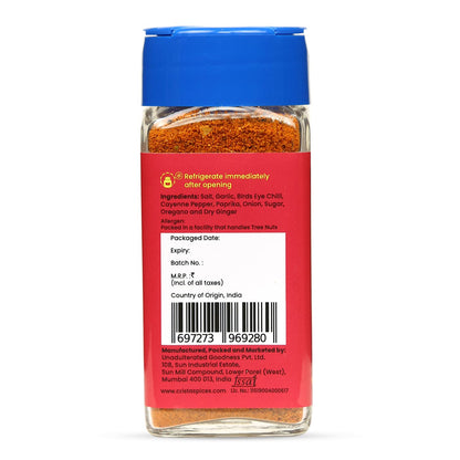 CRISTA Tangy Peri-Peri Spice Mix | Exotic Spices | Multi-purpose Seasoning | Trans Fat Free | Vegan | Zero added Colours, Fillers, Additives & Preservatives | 45 gms