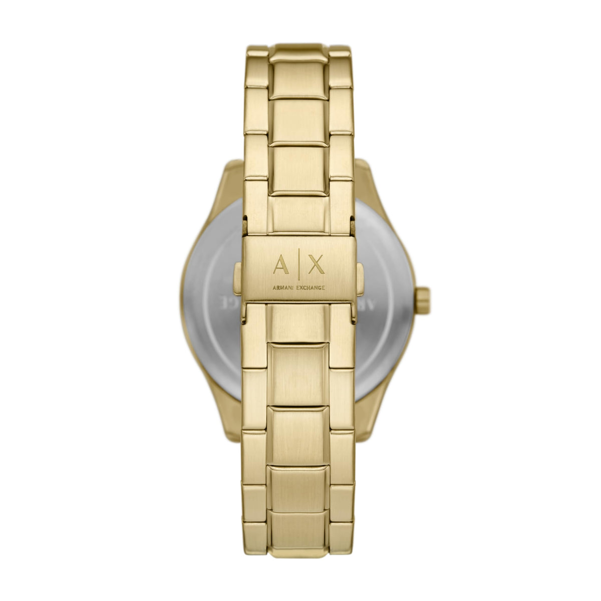 Armani Exchange Stainless Steel Analog Black Dial Men Watch-Ax1875, Gold Band