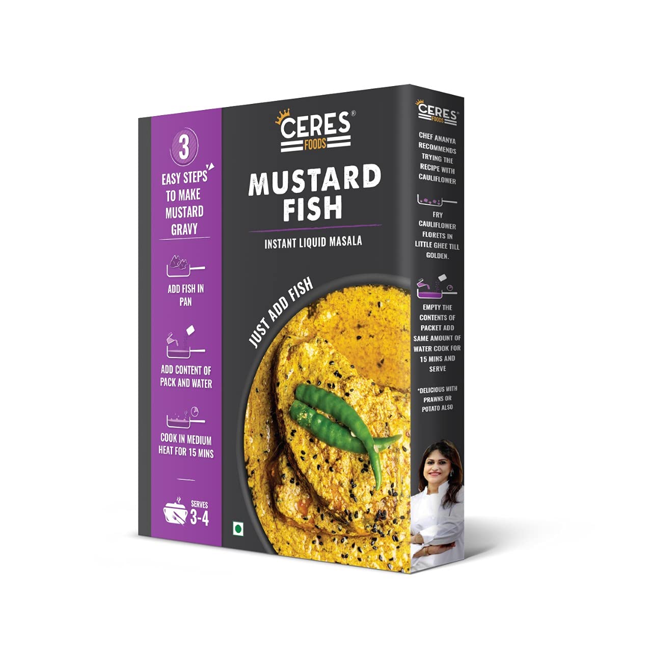 Ceres Foods Bengali Mustard Fish Instant Liquid Masala |Shipped Fresh |Fish cooking paste|Curry Paste| Curry Mix | Ceres Foods Mustard Fish Ready to Cook Gravy |Mustard Ready to Cook Gravy |Masala|Meat Masala|Mustard | Mustard Paste | Bengali
