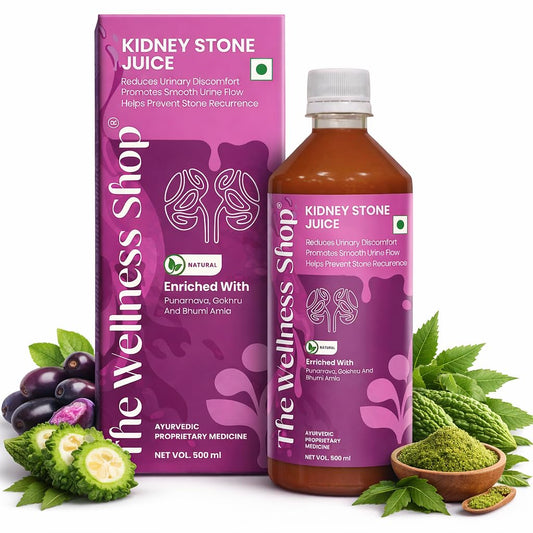 The Wellness Shop Kidney Stone Care Juice 500ml | Punarnava & Bhumi Amla Ayurvedic Drink for Kidney Detox Supports & Helps Reduce Stone Risk | Urinary Health Care Supplement