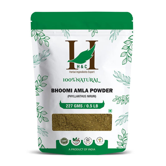 H&C Herbal Ingredients Expert Natural Bhumi / Bhoomi Amla / Phyllanthus niruri Powder 227g / 0.5 LB / 08 oz