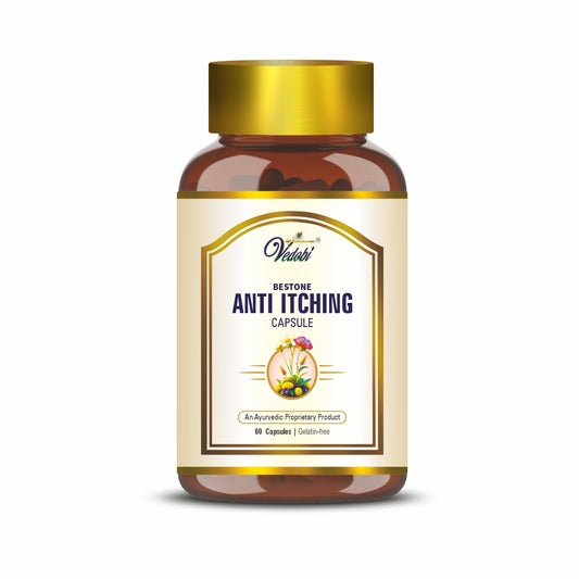 Vedobi Anti Itching Capsules | Ayurvedic Herbal Formula for Skin Wellness & Comfort | 100% Veg, Gelatin-Free | 60 Capsules