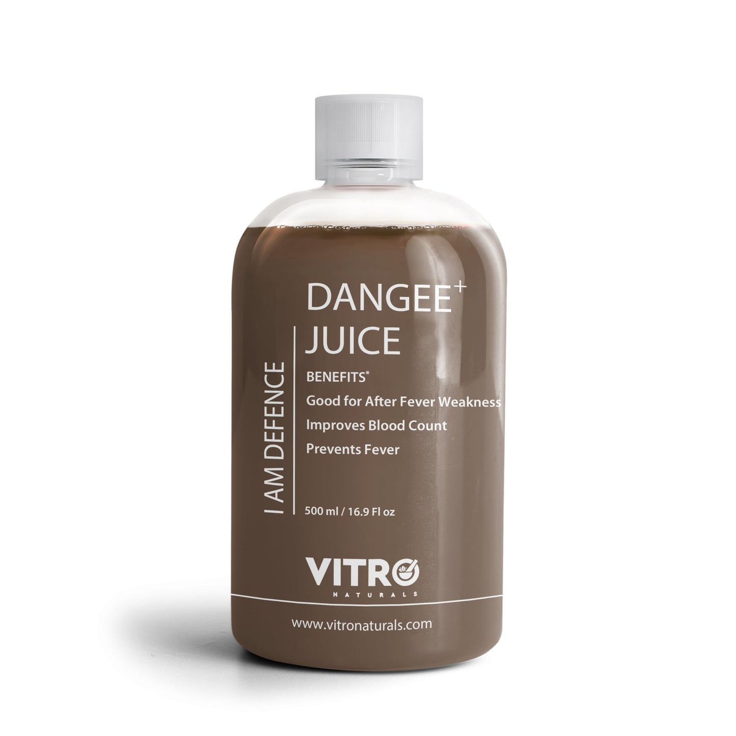 Vitro Dangee+ Juice 500ml | Papaya Leaf Juice with 7 Herbs Fresh Papaya Giloy, Neem, Tulsi & Mulethi | Supports Immunity & Healthy Boost Platelet Count |
