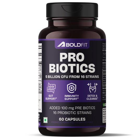 Boldfit Probiotics Supplement 5 Billion CFU For Men & Women with 16 Strains & Pr