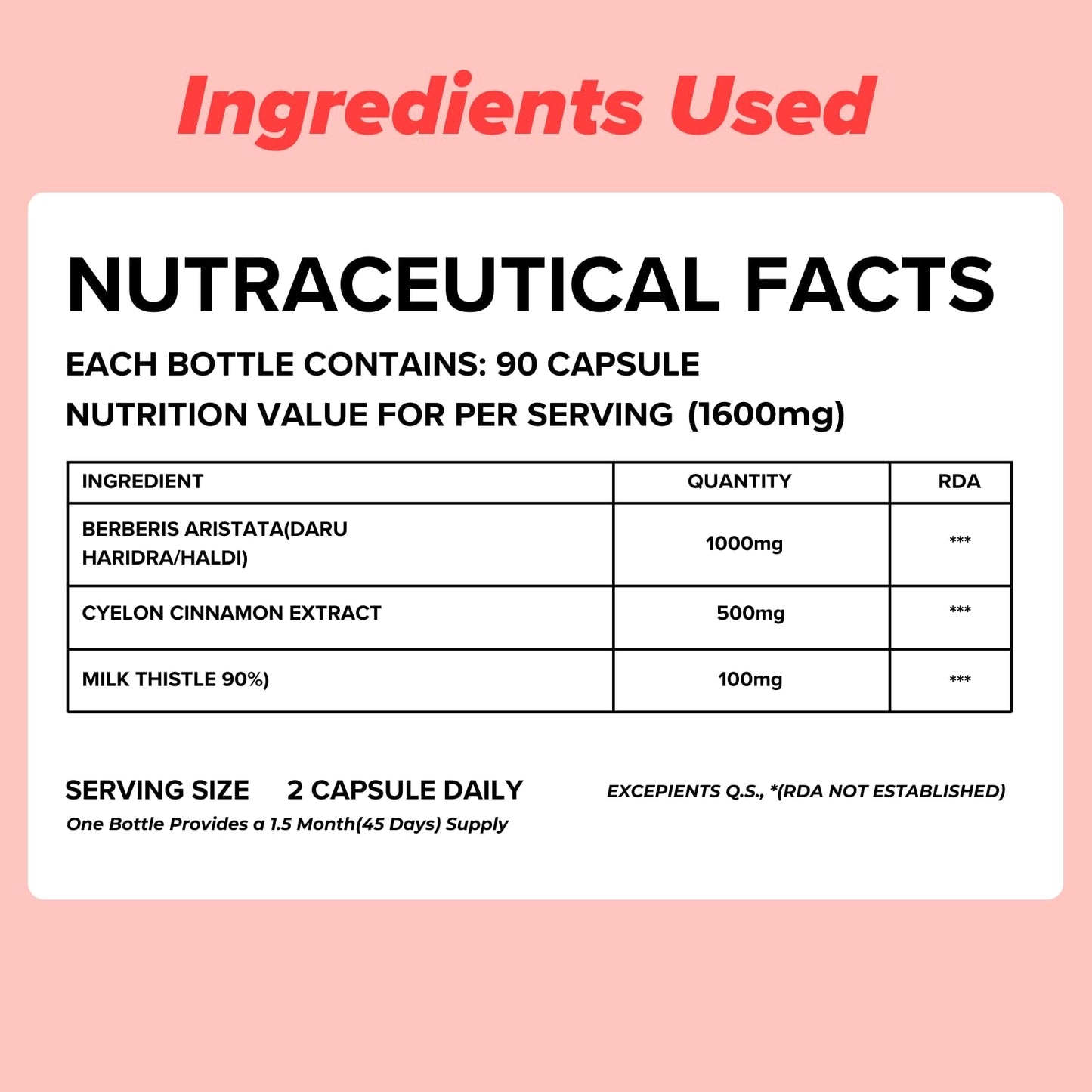 Daily All Day Berberine Supplements for Diabetes care, Berberis Aristat- image 4