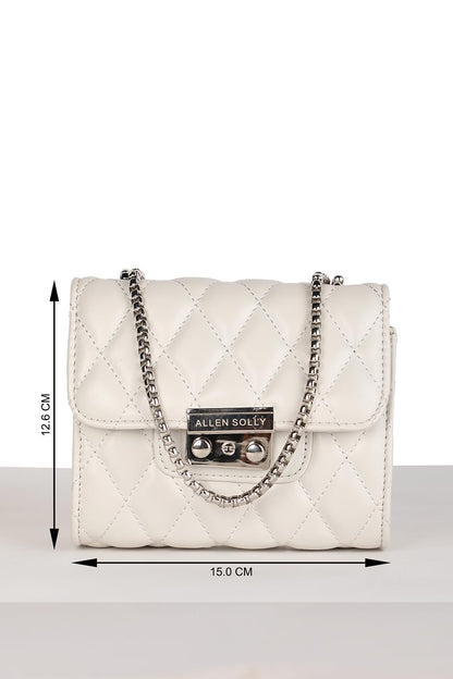 Allen Solly Women Off White colour Sling Bag_AHBGFRGBS02387 Size-15 * 8.4 * 12.6cm