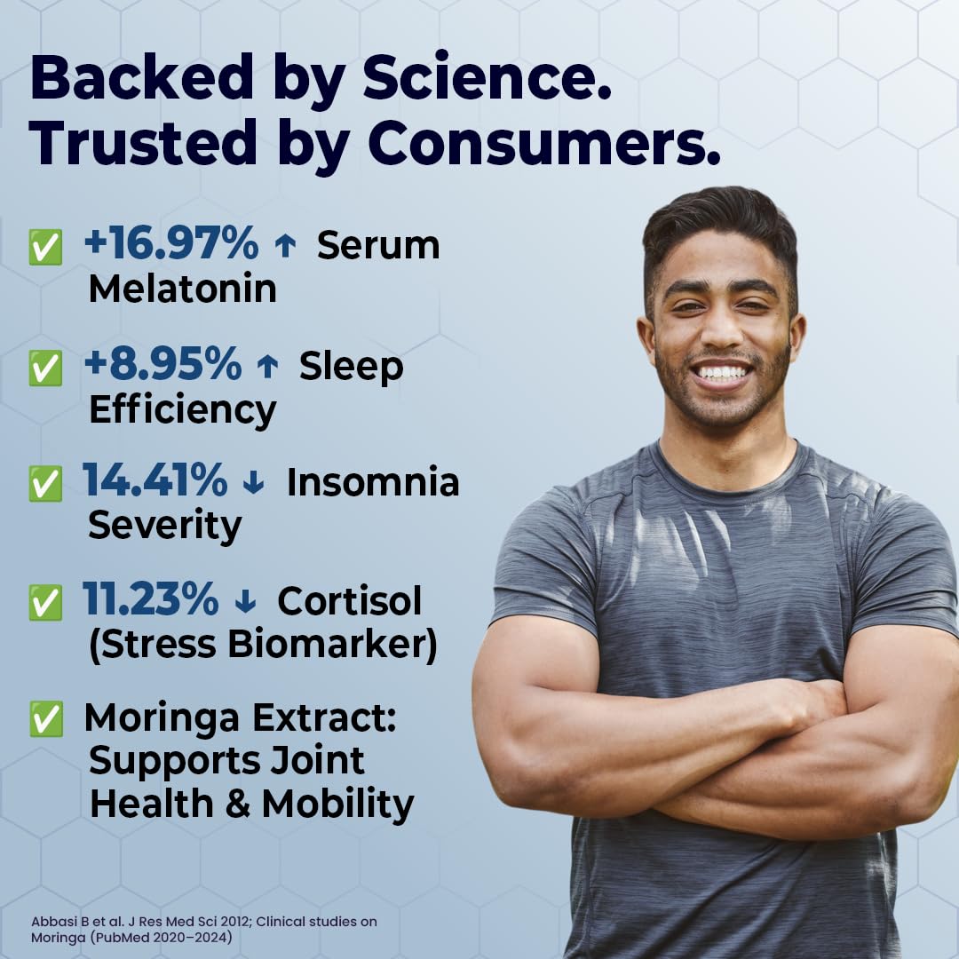 Magnesium Glycinate + Moringa Extract | 1360 mg Per Serving | Muscle, Sleep Support | Promotes Joint Mobility | No Additives, Preservatives for Men & Women | Nano Formulated 60 Capsules By ZEROHARM