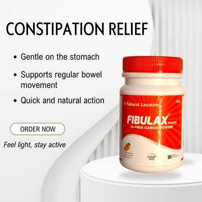 Fibulax 100g Isabgol Laxative Powder - Natural Psyllium Husk for Digestion
