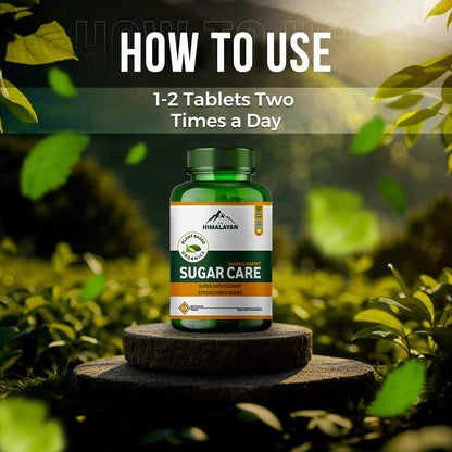 Divya Himalayan Sugar Care Supplement | 60 Tablets | Supports Healthy Blood Sugar Levels | Herbal Blend with Bitter Melon, Gymnema & Fenugreek