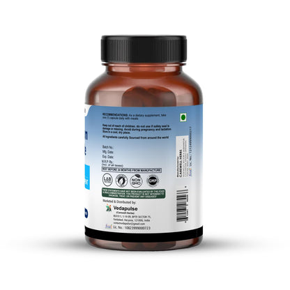 Vedapulse Magnesium 500mg – 90 Veg Capsules | Magnesium Glycinate, Malate, Taurate, Citrate & Aspartate | Dietary Supplement for Muscle, Nerve & Sleep Health