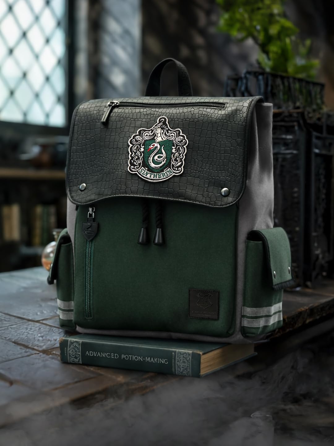 The Souled Store Harry Potter: Slytherin Backpacks | Premium School & Travel Rucksack with Laptop Sleeve | Water-Resistant College Bag for Men, Women & Kids | Official Wizarding World Merchandise