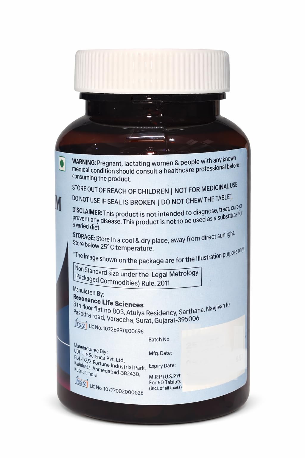 Magnesium Glycinate 2000mg Tablets for Adults | High Absorption Magnesium Supplement | Supports Sleep, Muscle Recovery & Stress Relief | 60 Tablets