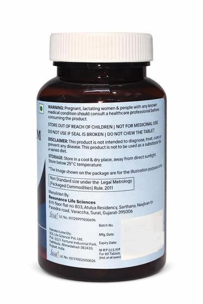 Magnesium Glycinate 2000mg Tablets for Adults | High Absorption Magnesium Supplement | Supports Sleep, Muscle Recovery & Stress Relief | 60 Tablets