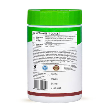 OZiva Calcium, Magnesium, Zinc Supplement | With Vitamin D3 for Optimum Absoprtion | For Bone Health & Muscle Function - 60 Capsules